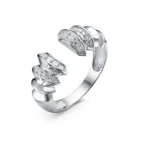 Кольцо из серебра с фианитами