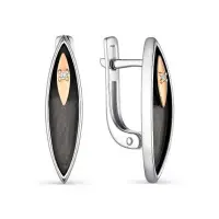 Серьги из серебра с бриллиантом