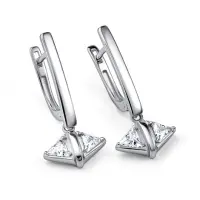 Серьги из серебра с фианитами