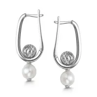 Серебряные серьги с жемчугом