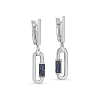 Серебряные серьги с фианитами