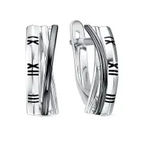 Серьги из серебра с эмалью «Время» Серьги из серебра с эмалью «Время»