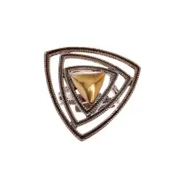 Серебряное кольцо с позолотой «Гламур»