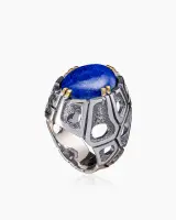 Серебряное кольцо с лазуритом