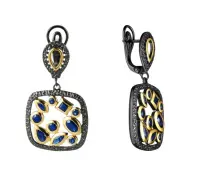 Серьги с натуральным сапфиром «ETHNIKA»