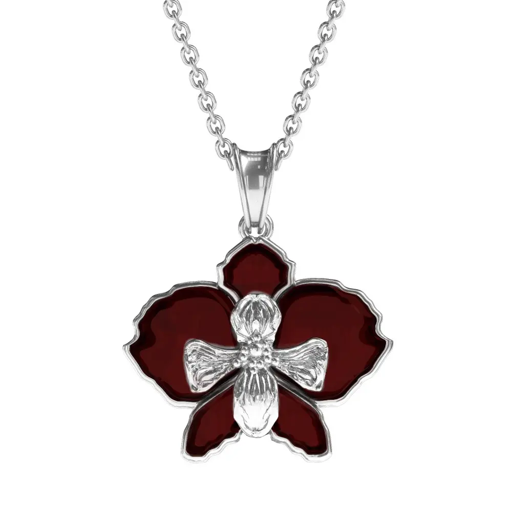 Подвеска из серебра с янтарем