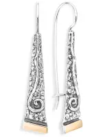 Серебряные серьги Yaffo с золотом Серебряные серьги Yaffo с золотом