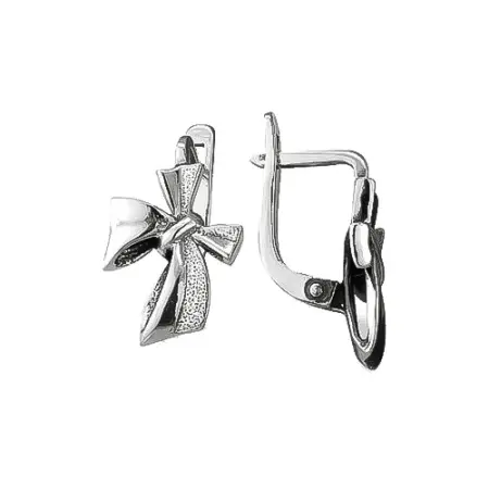 Серьги из серебра «Бантики»