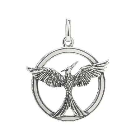 Подвеска из серебра «Сойка-пересмешница»