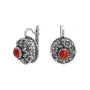 Серьги из серебра с кораллом