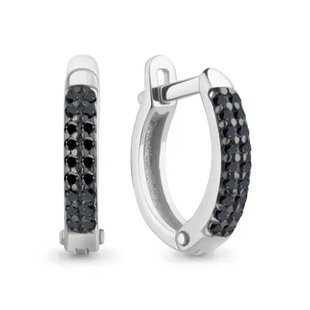 Серьги из серебра с нанокристаллом