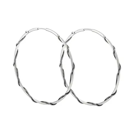 Серебряные серьги кольца