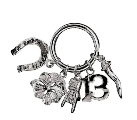 Серебряный брелок для ключей «На удачу»