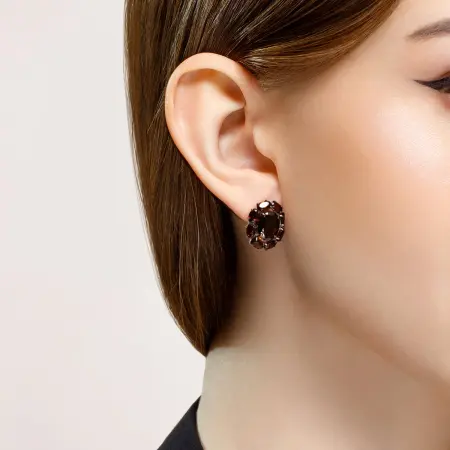 Серьги из серебра с гранатами