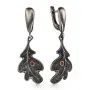 Серебряные серьги «Дубовые листья»