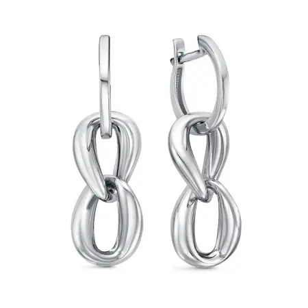 Серьги из серебра «Цепи»