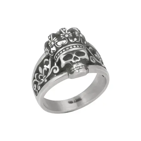 Серебряное мужское кольцо «Корона»