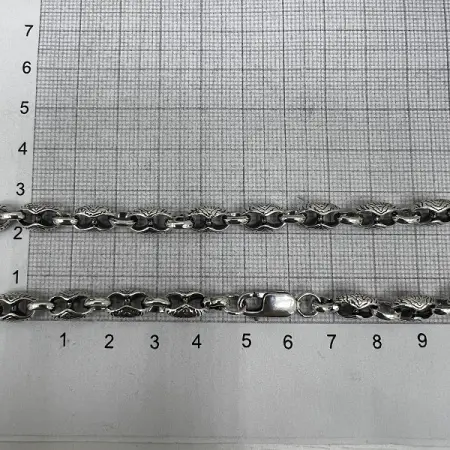 Серебряная цепь «Млечный Путь» с узором