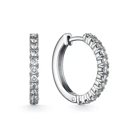 Серьги из серебра с фианитами