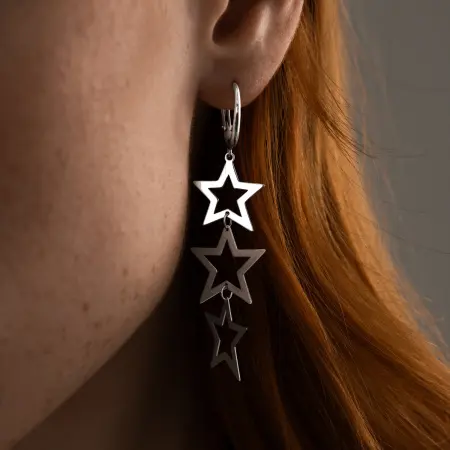 Серьги из серебра «Звезды»
