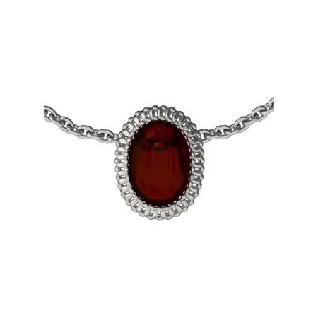 Серебряный кулон с янтарем