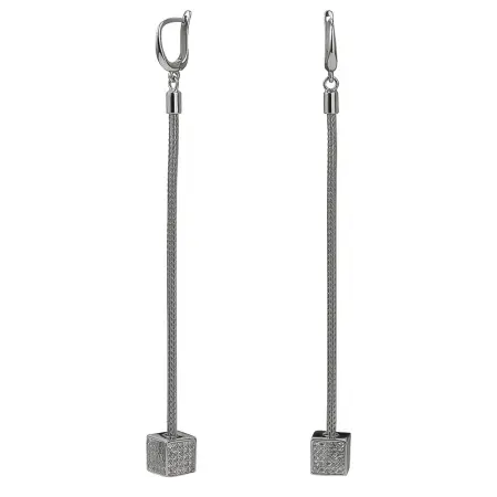 Серьги из серебра с цирконием