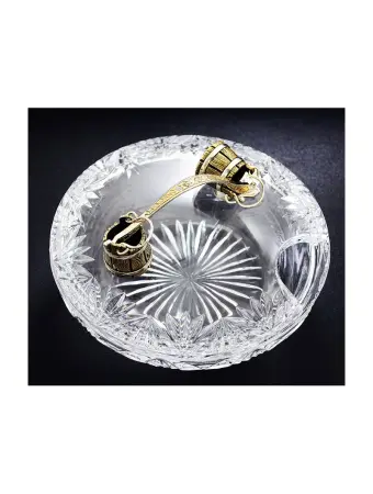 Серебряная икорница «Емеля» с лопаткой «Щука»