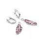Серьги из серебра с ювелирным кристаллом и эмалью