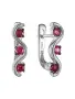 Серьги «Ягоды» с натуральным рубином