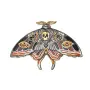 Серебряная брошь с фианитами и эмалью «Бражник мотылек»