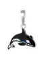 Серебряная подвеска с эмалью «Касатка»