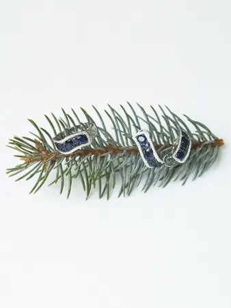 Кольцо из серебра с натуральным сапфиром