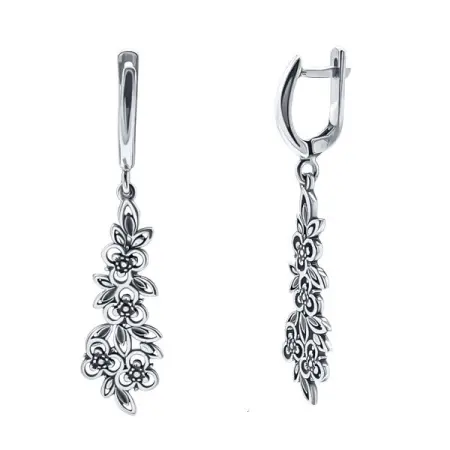 Серебряные серьги «Весна»