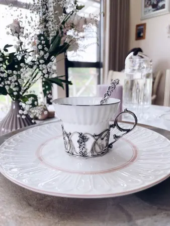 Чашка чайная «Ангел» из серебра