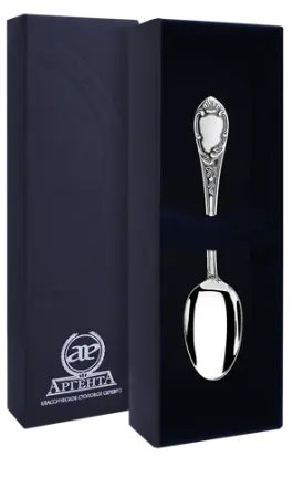 Серебряная кофейная ложка «Престиж» с чернением