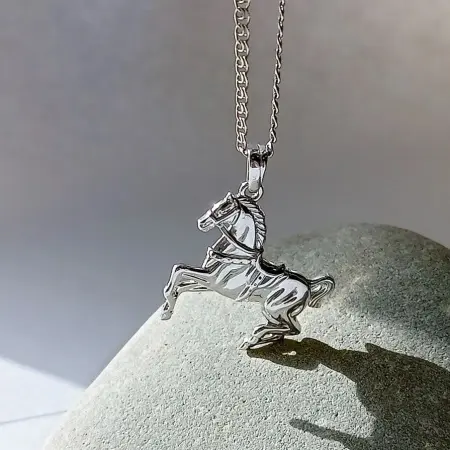 Подвеска из серебра 925 Лошадь скакун конь