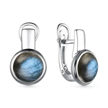 Серьги из серебра с лабрадоритом