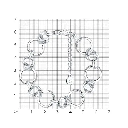 Серебряный браслет «Геометрия»