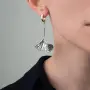Серебряные серьги «Гингко»