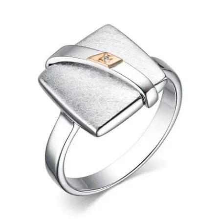 Кольцо из серебра с бриллиантом