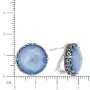 Серебряные серьги с голубым кварцем и перламутром