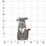 Серебряная брошь с эмалью «Кот и ворона»