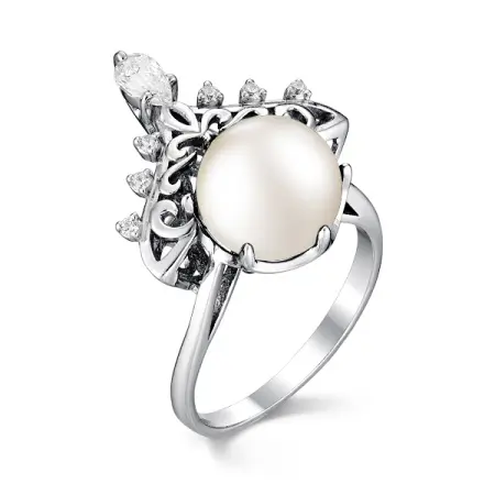 Серебряное кольцо с жемчугом