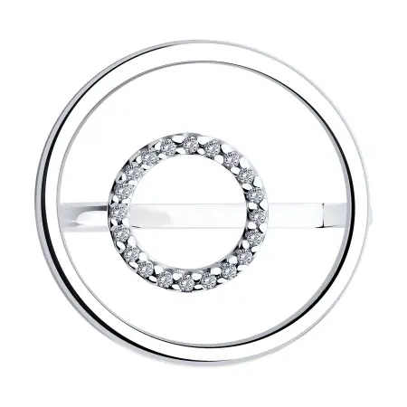 Серебряное кольцо с фианитами