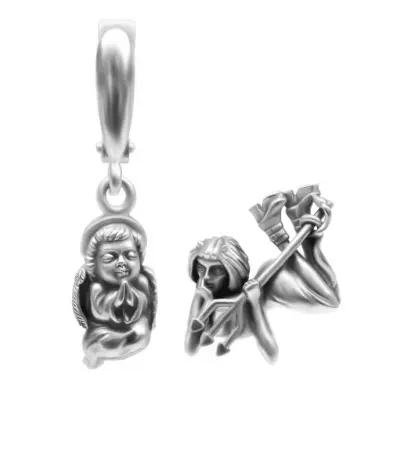 Серебряные серьги «Ангел и Демон»