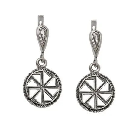 Серебряные серьги «Колядник»