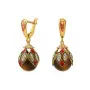 Серьги из серебра с эмалью «Фаберже»
