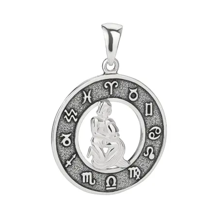Серебряный кулон знак зодиака «Водолей»