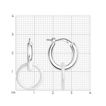 Серебряные серьги-конго