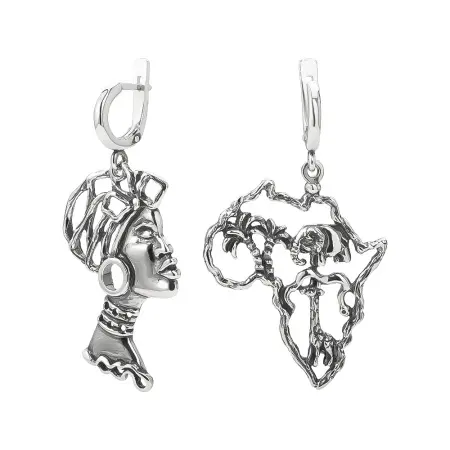 Серебряные серьги «Колыбель человечества»